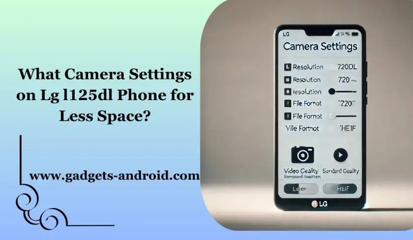 What Camera Settings on Lg l125dl Phone for Less Space?